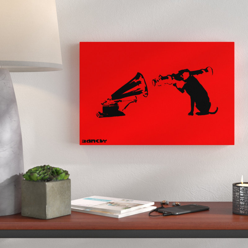 Dog With HMV Missile by Banksy - Wrapped Canvas Print, 51cm H x 76cm W x 4cm D