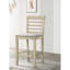 Magnifique chaise de salle à manger à hauteur de comptoir de couleur crème 2 pièces