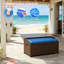Banc de rangement pour patio, banc de rangement pour jardin, banc de rangement pour l'extérieur en osier