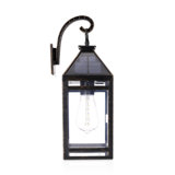 14.17 Outdoor Vintage Solar LED Lantern with Wall Hook & Dusk-to-Dawn Auto Sensor