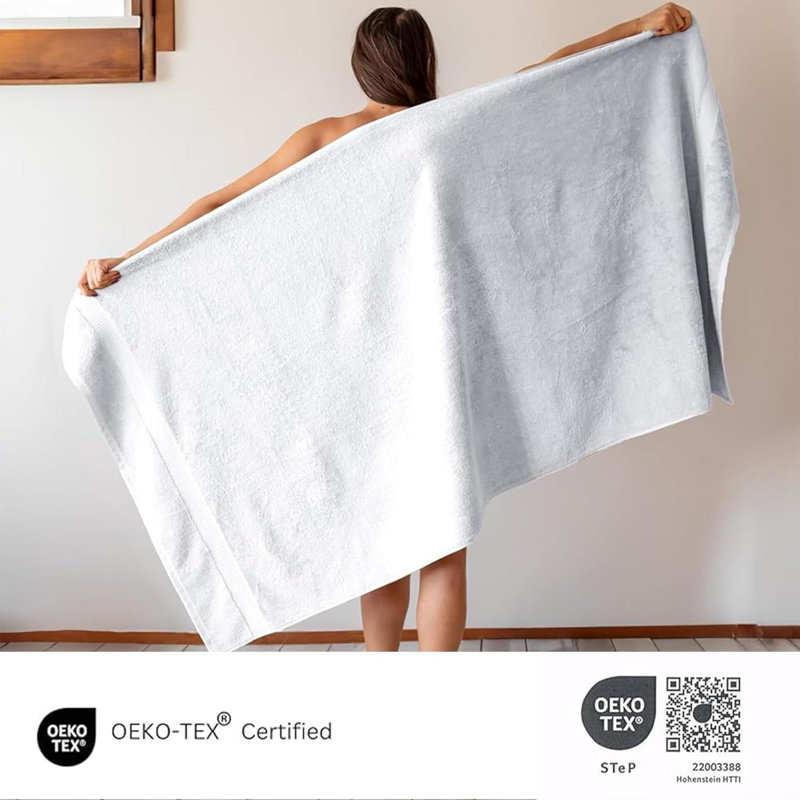 Ensemble de draps de bain en coton turc de qualité supérieure avec 2 serviettes absorbantes en peluche et à séchage rapide pour un confort ultime 30 po x 60 po