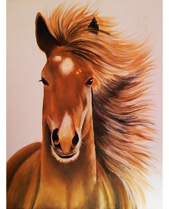 «Seabiscuit Horse» par Ed Capeau, impression sur toile tendue, H 16 po x l 12 po x P 1,5 po
