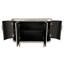 Console 47,2 pouces Champagne: Buffet en bois avec 4 portes et tablettes réglables pour le salon, la cuisine, la chambre à coucher Buffet: Champagne