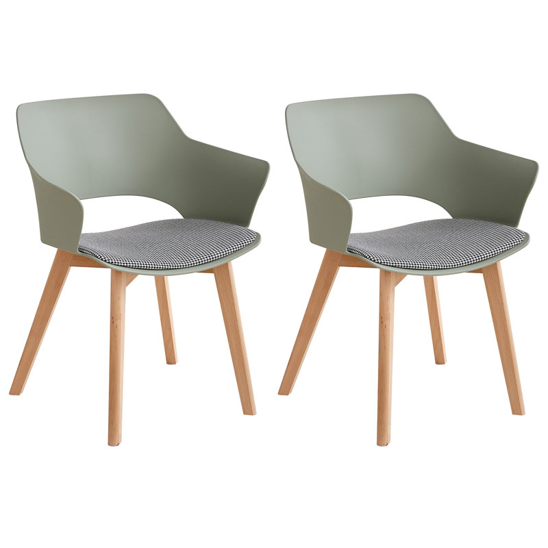 77cm H Cotton Blend Upholstered Armchair, Green