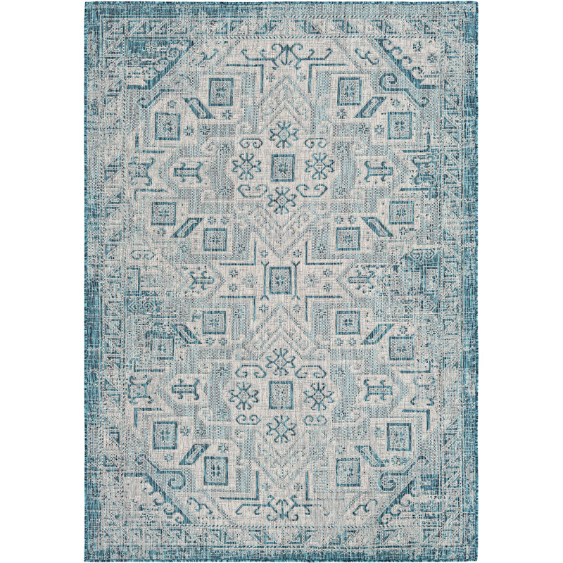 Tapis d'extérieur couleur bleu, Rectangle 6 pi x 9 pi