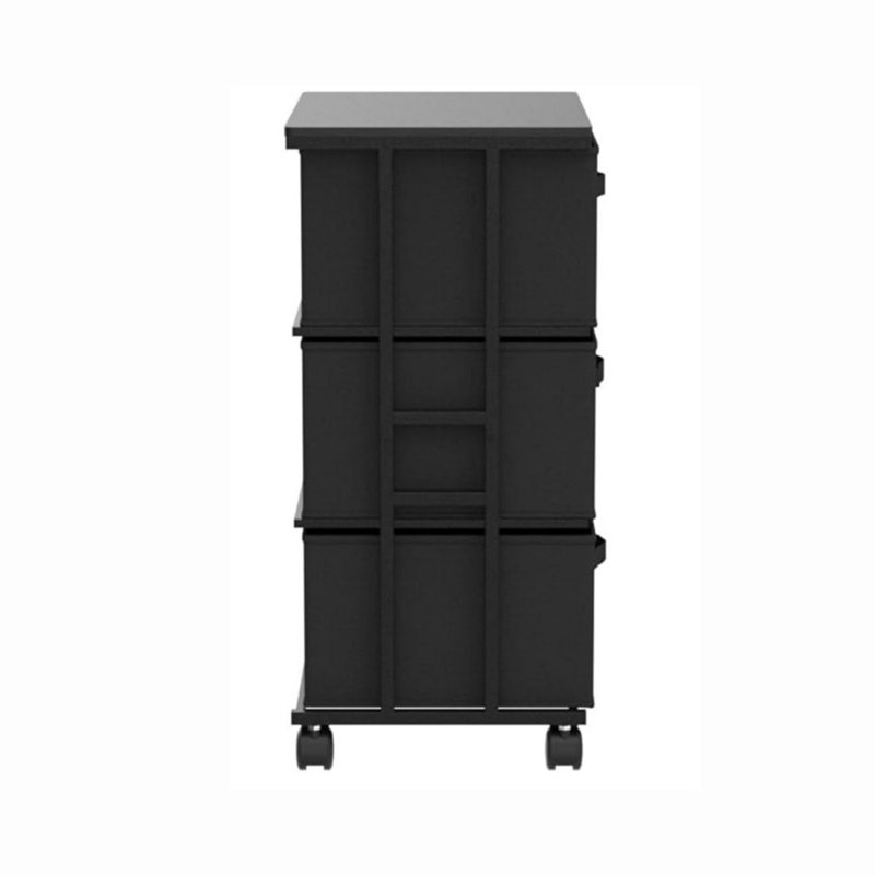 Color 3 Drawer Storage Drawer, Black