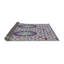 Tapis mauve/gris tissé à la machine-46741376