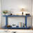 Minimalist Console Table With Oval Desktop And 2-tier Design-70788116