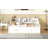Daybed Frame With Storage Bookcases, 2 Drawers & Charging Design-1381327256