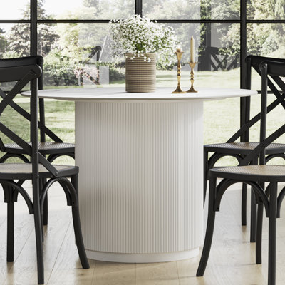 Catrenia Round Stone Top Dining Table