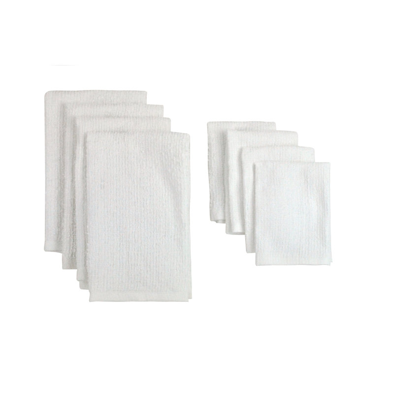 Aesha Cotton Kitchen Towel Linen Set, White