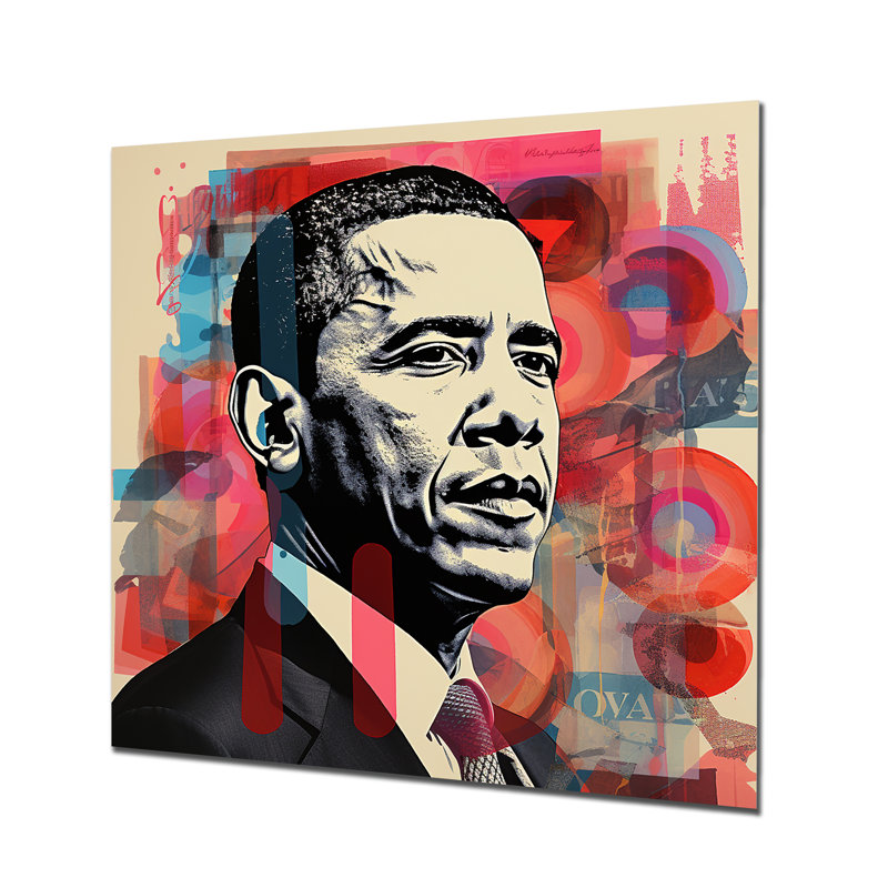 Rétro Collage Chronicles IV - art mural célébrité en métal, H 36 po x l 36 po