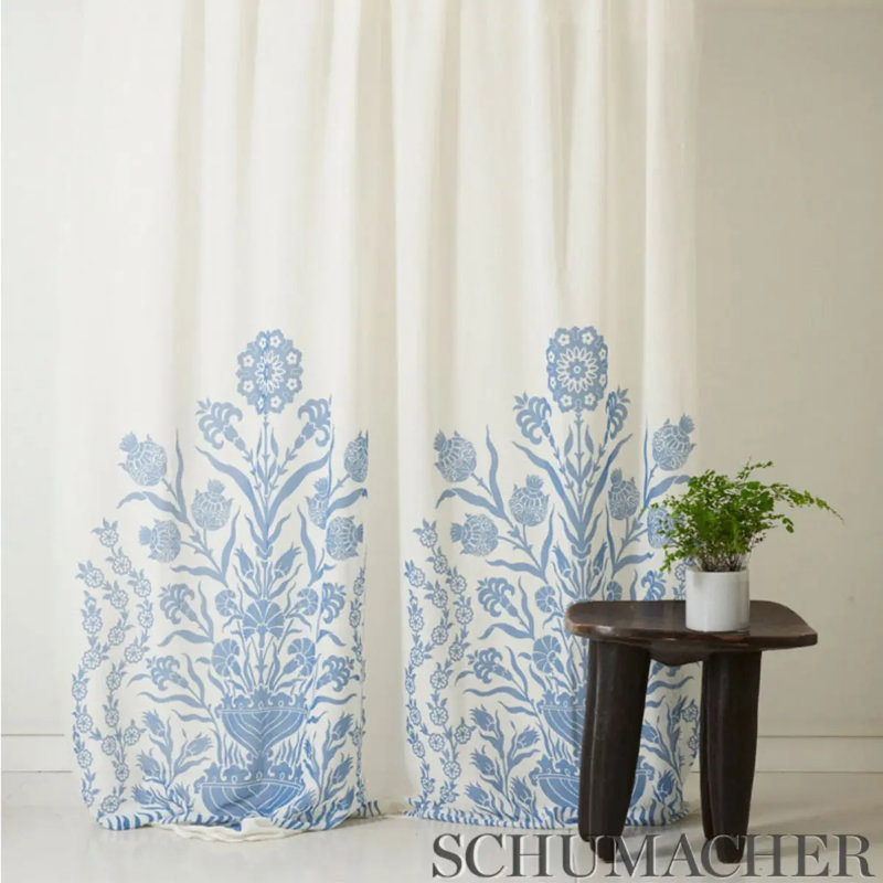 Iznik Sheer Fabric, Blue
