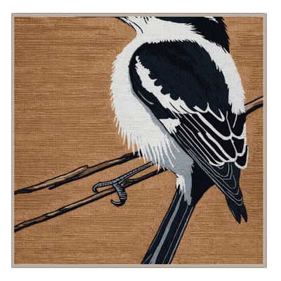 Washable European Pied Flycatcher Birds Area Rug