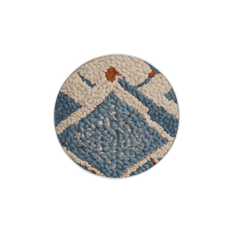 Machine Washable Beige Area Rug, Round 3'