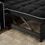 1 canapé-lit pliable polyvalent en 3 longueurs, canapé-lit moderne en velours, dossier réglable, avec port USB, cendrier et support pour téléphone pivotant (noir)