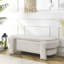 Banc rembourré en chenille avec grand espace de rangement pour le salon, le vestibule et la chambre à coucher (51,5 po x 20,5 po x 17 po)-1827340653