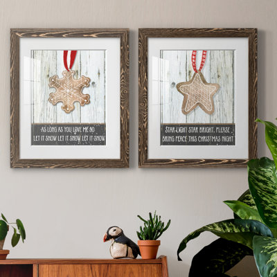 Gingerbread Snowflake - ensemble de 2 reproductions d'art