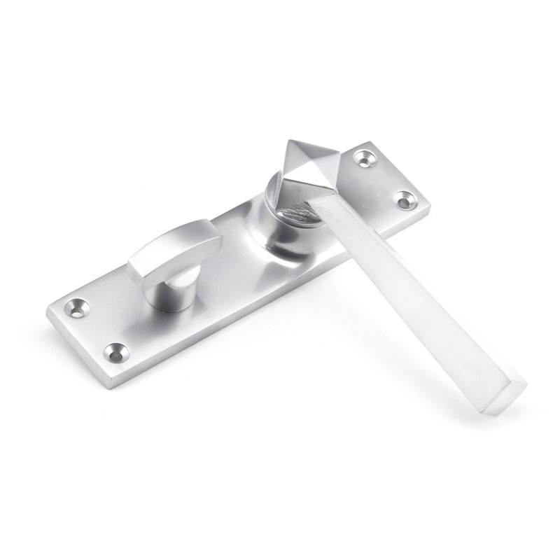 Straight Double Dummy Door Handle, Satin Chrome