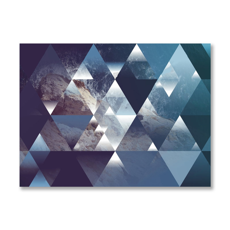 Kaleidoscope Ocean Clash Print, 40" H x 60" W x 1.5" D, Aluminum