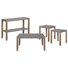 Aston 4 Piece Living Room Set With 36"W Coffee Table Two 21"W End Tables And 40"W TV Console Table