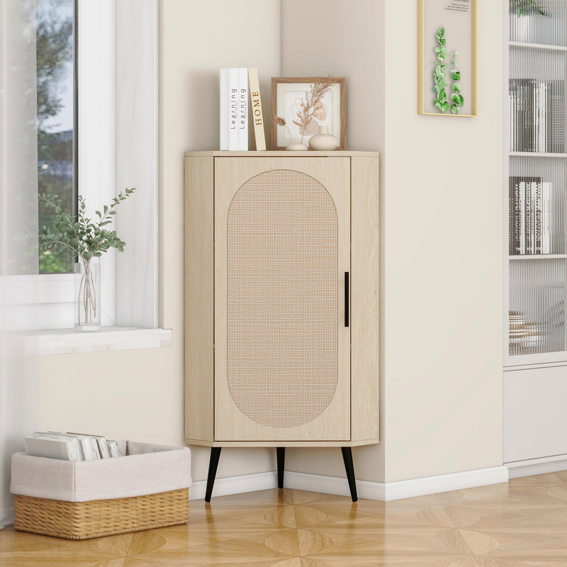 Corner Cabinet, Rattan, Door,Freestanding Tables