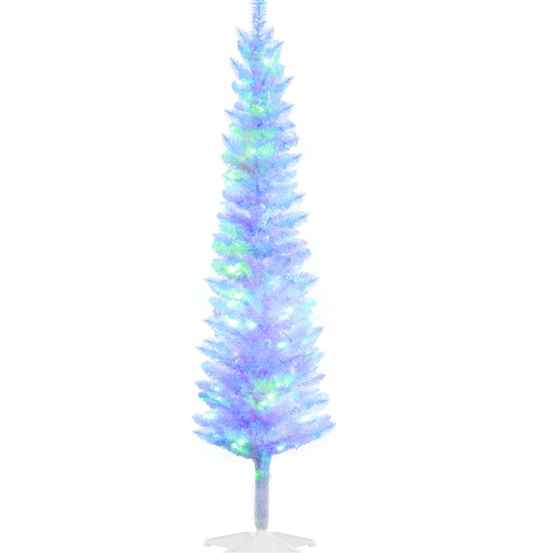Arbre de Noël 5 pi, 250 branches, 150 lumières à DEL, blanc, antidéflagrant, assemblage pratique