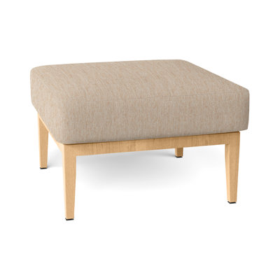 Repose-pieds d'extérieur en teck avec coussin Santa Barbara