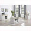 Table basse rustique blanche antique avec tablettes ouvertes et tiroir pour le salon, rangement élégant
