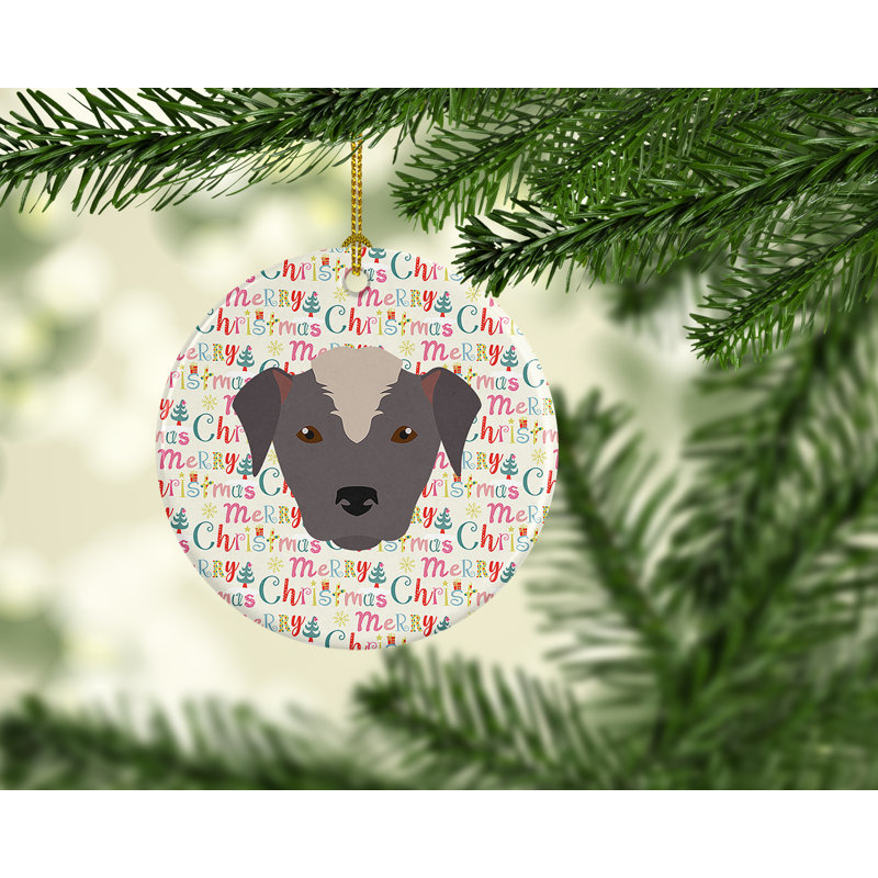 Ornement suspendu chien joyeux Noël équatorien