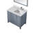 Jacques 36 in. W x 22 in. D Right Offset Bath Vanity, Faucet Set, & 34 in. Mirror-66637672-90700292