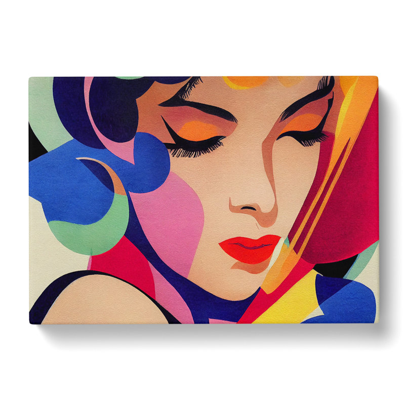 Watercolour Woman Abstract - Wrapped Canvas