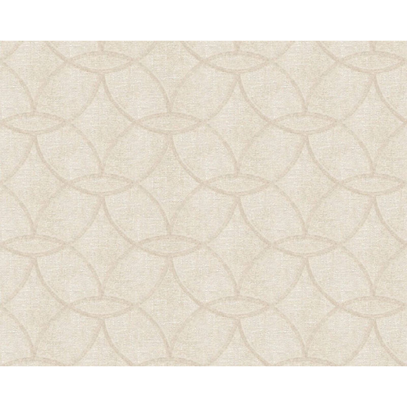 Rouleau de papier peint texturé L 33 pi x l 21 po, Crème / or