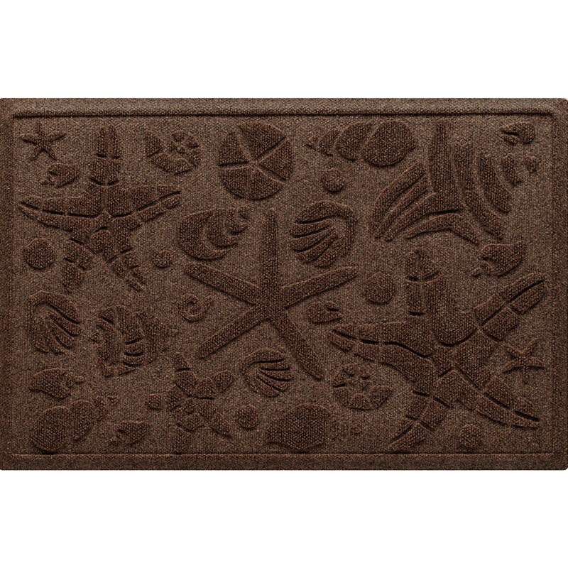 Tapis pour porte d'extérieur WaterHog Beachcomber 2 pi x 3 pi, Brun foncé