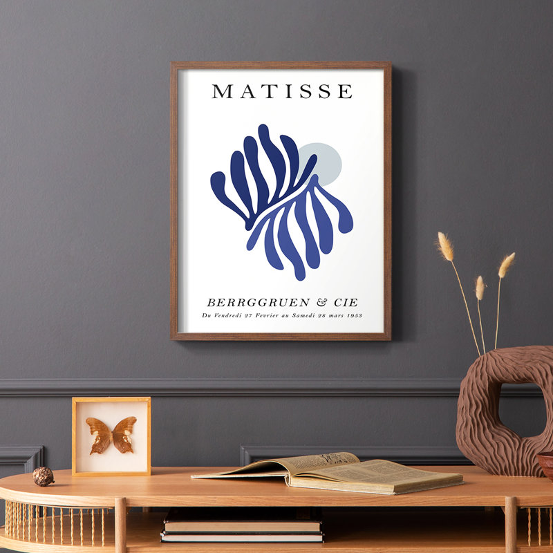 Matisse CCXCVI, reproduction encadrée - bois massif, H 10 po x l 8 po, Brun