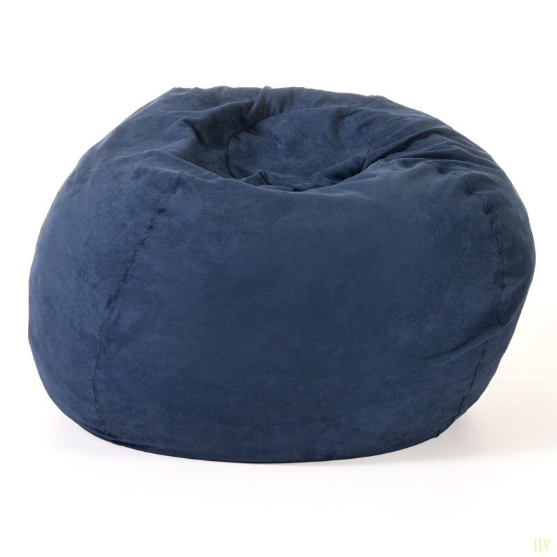 5-Foot Comfortable High-Density Shredded Foam Bean Bag Chair For Kids And Adults, With Removable Microsuede Cover, Ideal Reading And Bedroom Floor Lounge