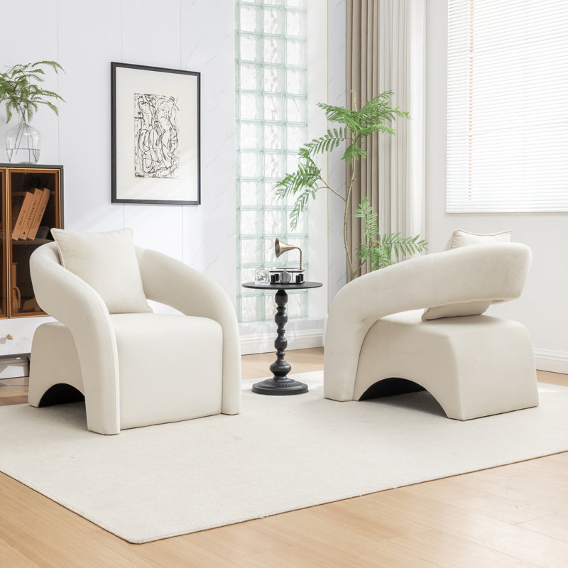 Pinette Upholstered Armchair, Beige