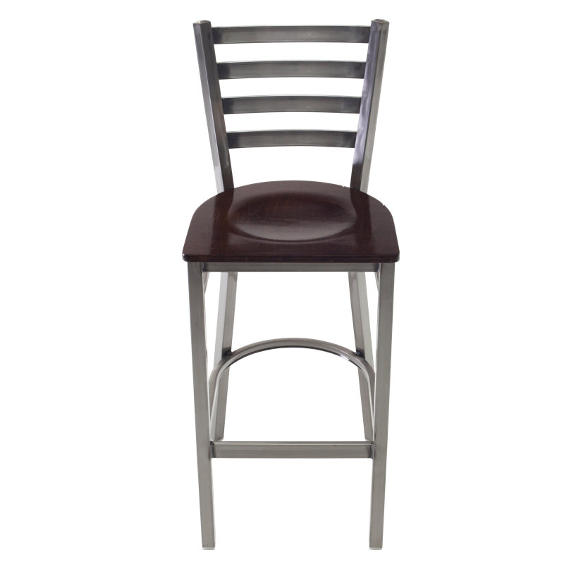 Grand fauteuil de café - hauteur du siège: H 29 po, Nickel satiné