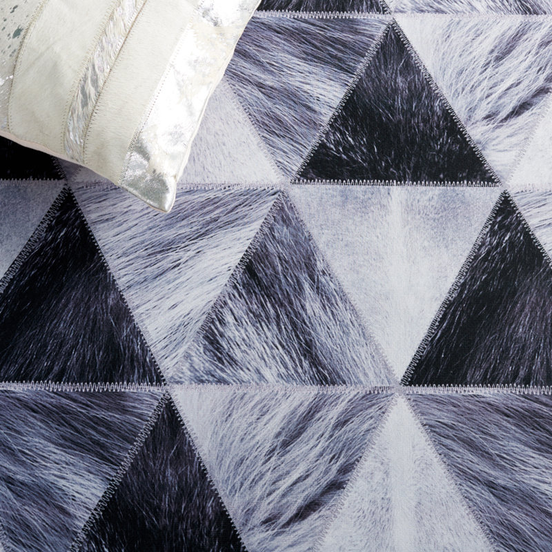 Faux Hide Performance Machine Washable Geometric Rug, Rectangle 5' x 8'