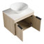 Meuble-lavabo moderne de 24 po avec lavabo en céramique et conception murale