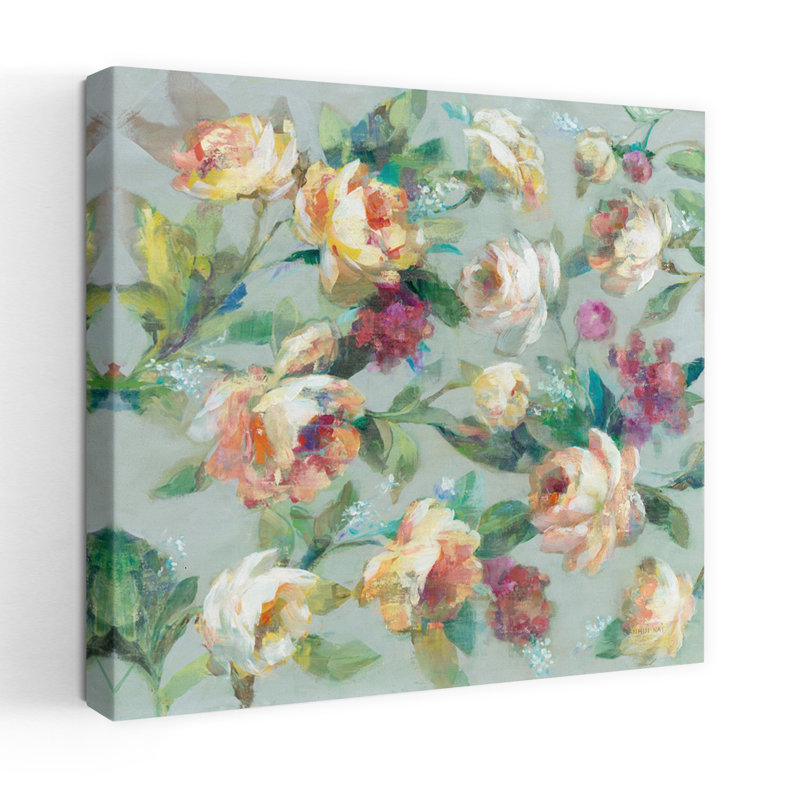 Art floral contemporain Summer Garden, H 18 po x l 18 po