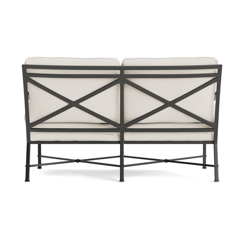 Venetian Outdoor 2 - Seat Loveseat, Fusion Natural, Textured Pewter