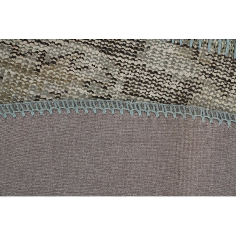 Tapis rond patiné moderne patiné 5 x 5