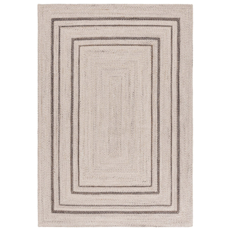 Braided 805 Hand Woven Pet Yarn Pile Geometric Rug, Rectangle 8' x 10'