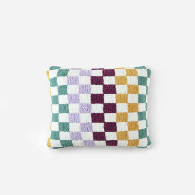 Checkerboard Lumbar Pillow Cover & Insert