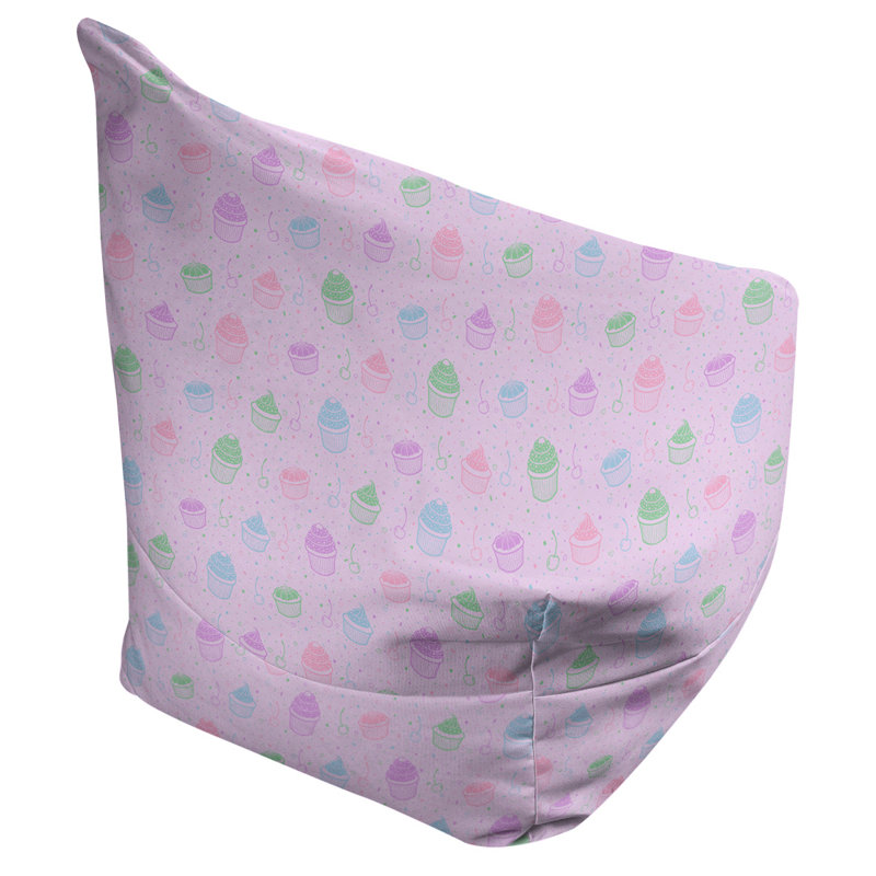 Leffel Bean Bag Chair & Lounger, No Fill, 120" H x 2" W x 60" D, Purple