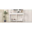 Console rétro - blanc. 4 tiroirs et tablette ouverte. Glacis rustique à finition pin rustique. Pin. Idéal pour diverses pièces. Blanc facile à assembler. Et placage. Structure. Pièce adaptée-2109952483-2109952494