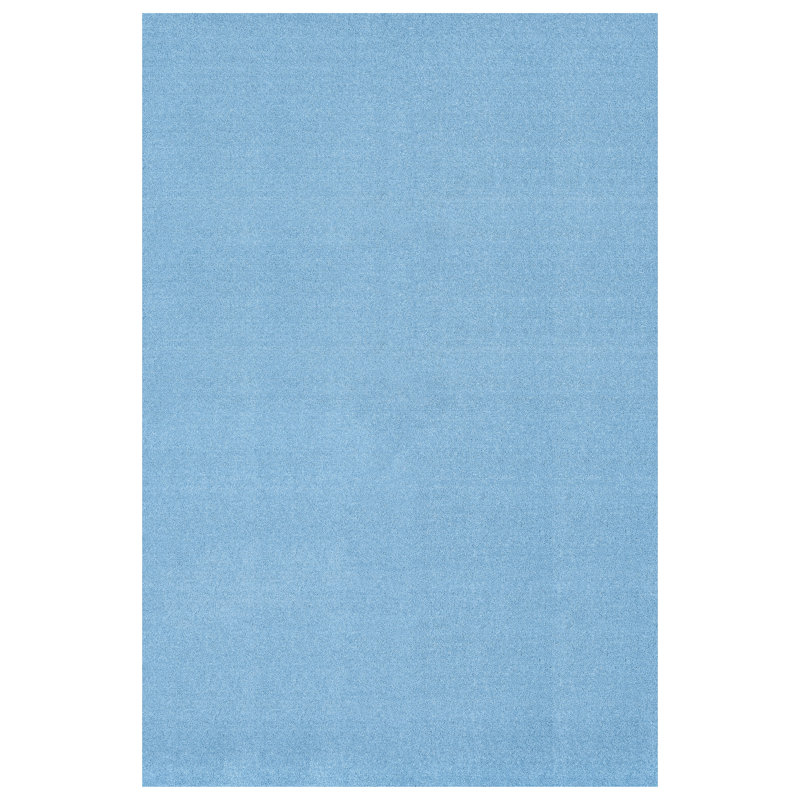 Monarrez Nylon Bath Rug with Non-Slip Backing, Single- 108" L x 72" W, Basin Blue