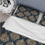 Ensemble de housse de couette bleu doré damassé Glamour I - Glam-109146859