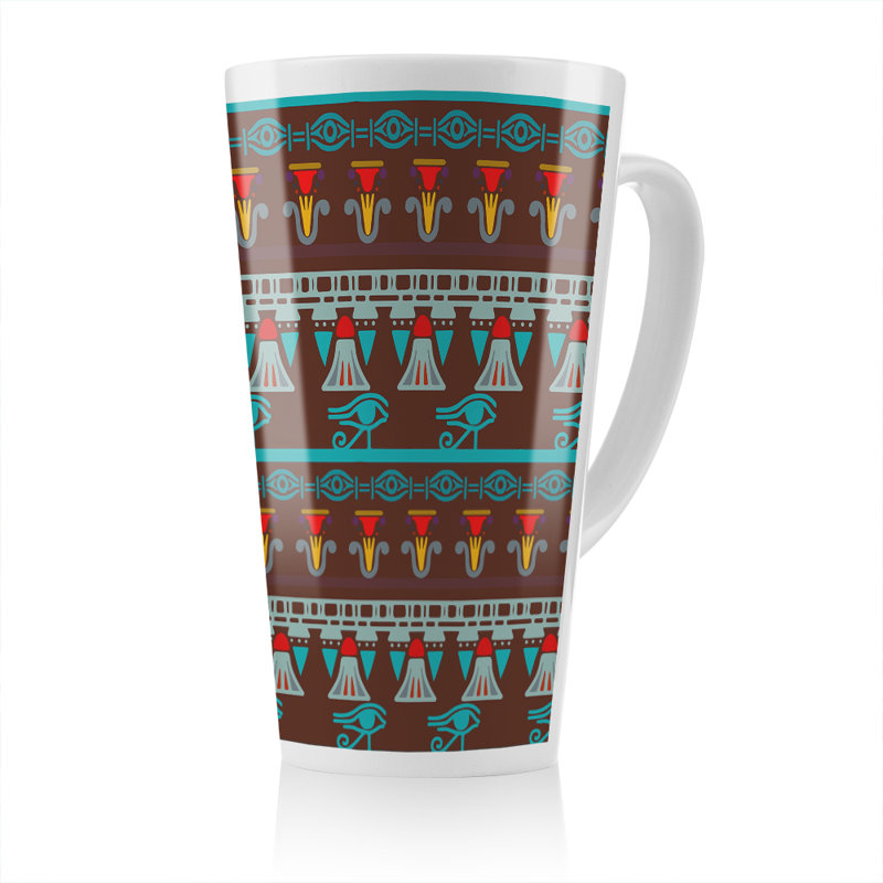 Ceramic Coffee Mug, White/Brown